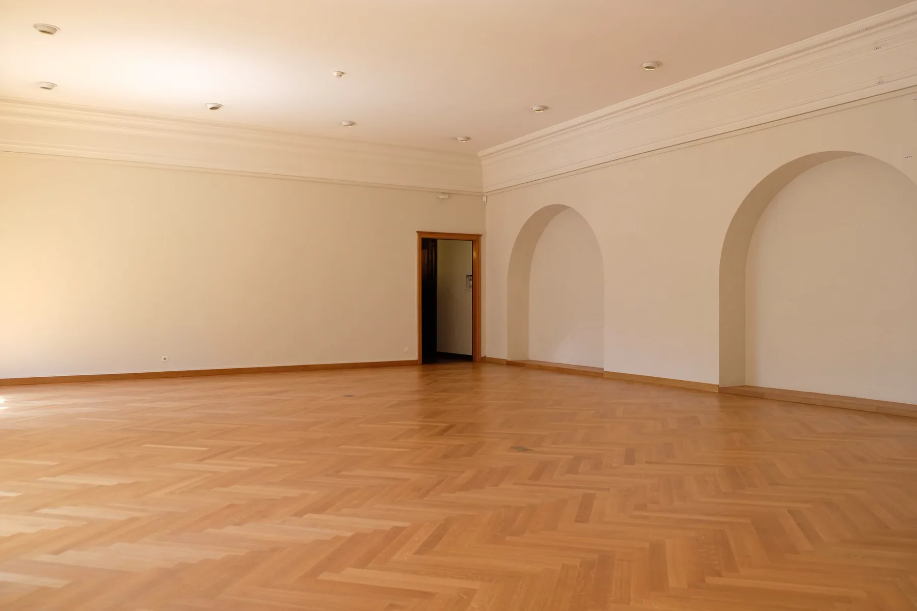 Contemporary wood plank floor