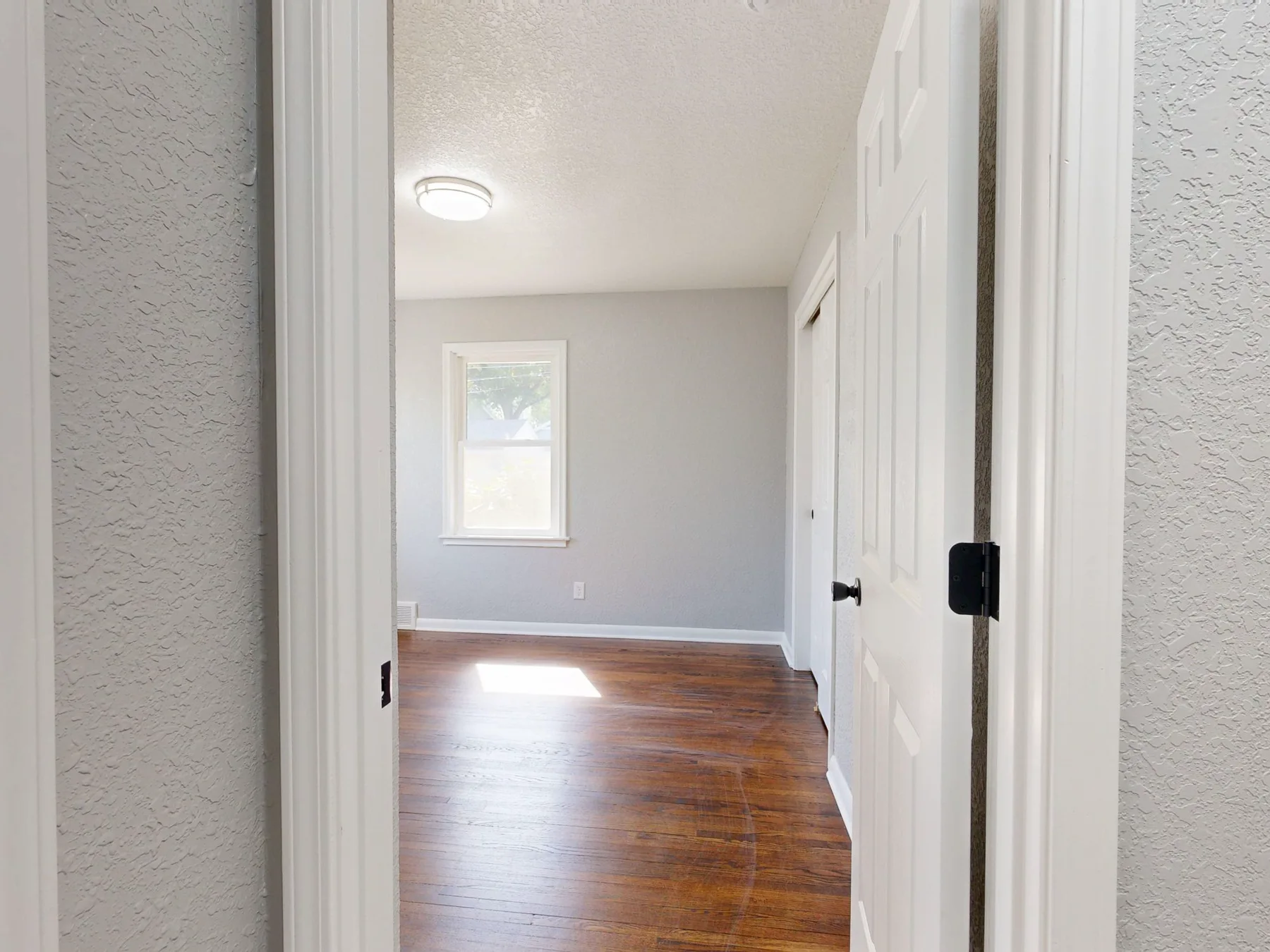 Warm timber flooring in a room